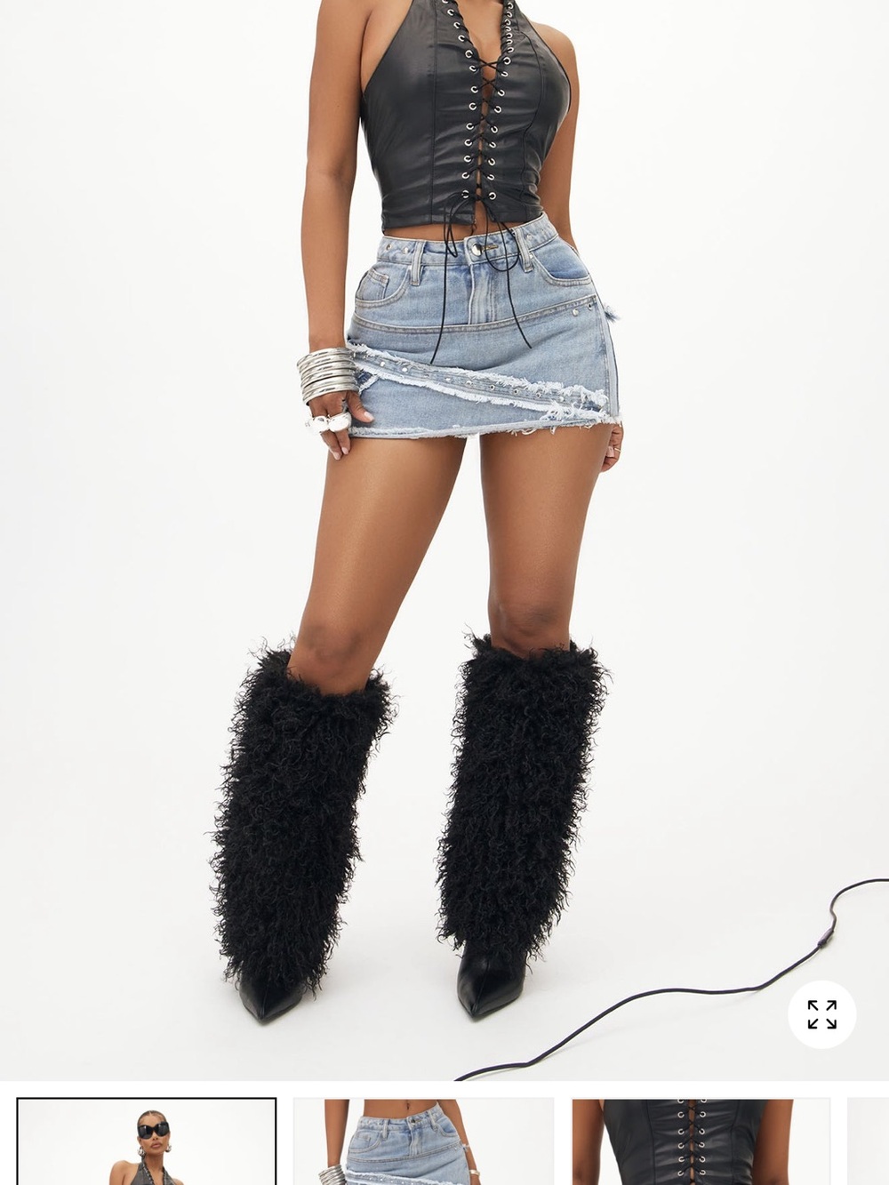 Fashion nova denim skirt NWT - Picture 3 of 6